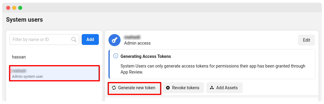 Generate New Token